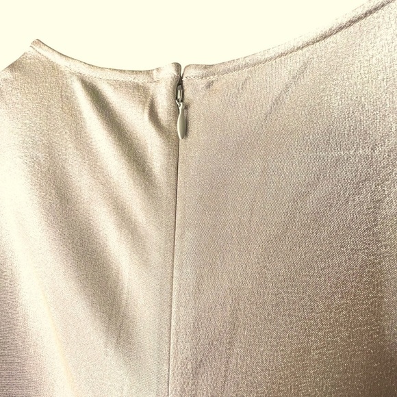 J.Crew High Neck Slip Dress in Luster Crepe in Light Khaki Color Size 10 - Picture 8 of 15